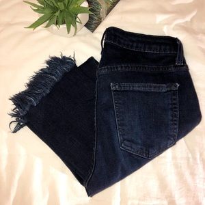 Fringe blue jeans